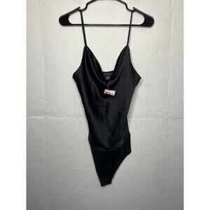 NEW House of Harlow 1960 Satin Cowl Neck Bodysuit Size Medium